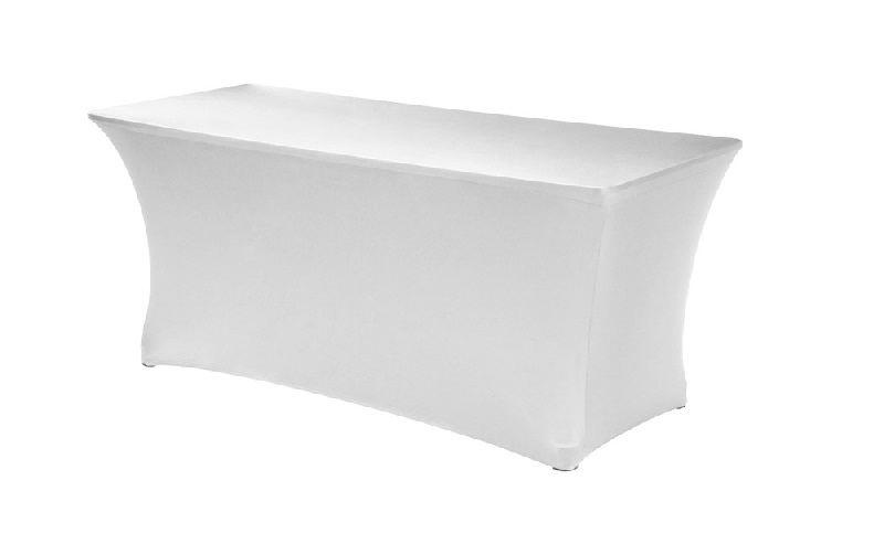 buffethoes stretch wit voor tafels van 180 x 75 cm, hoogte 73 cm